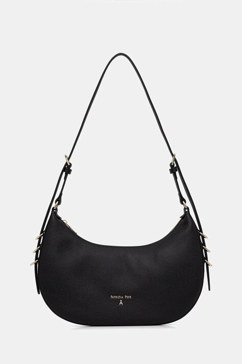 Patrizia Pepe torebka skórzana kolor czarny 8B0311 L001