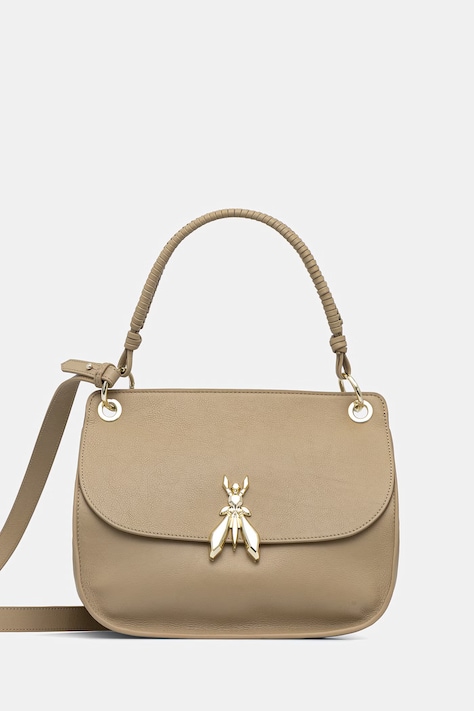 Patrizia Pepe torebka skórzana kolor beżowy 8B0312 L162