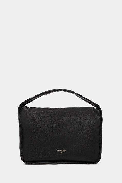 Patrizia Pepe torebka skórzana kolor czarny 8B0315 L177