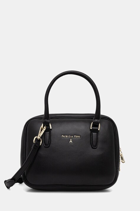 Patrizia Pepe torebka skórzana kolor czarny 8B0320 L113