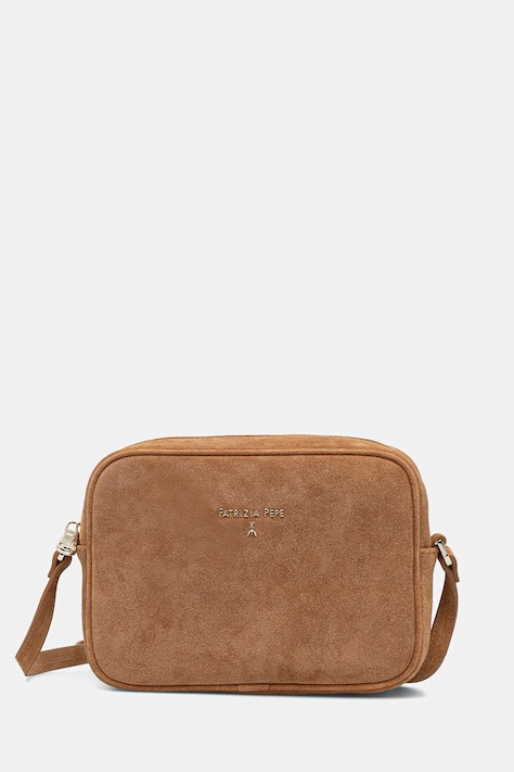 Patrizia Pepe torebka zamszowa kolor brązowy 8B8985 L152