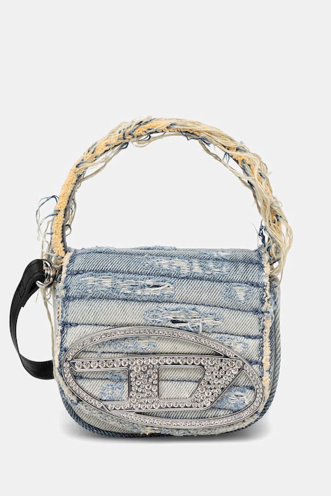 Diesel torebka crossbody damska bawełniana niebieska X08709.P8761