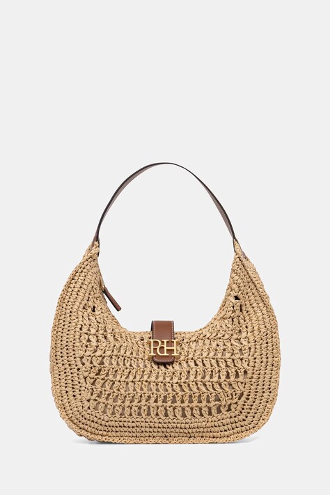 Pedro del Hierro torebka shopper damska pleciona beżowa 1113596