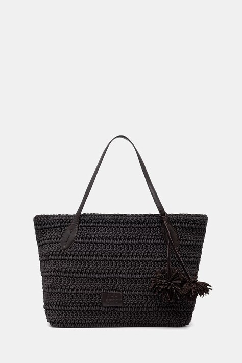 Pedro del Hierro torebka shopper damska bawełniana czarna 1113591