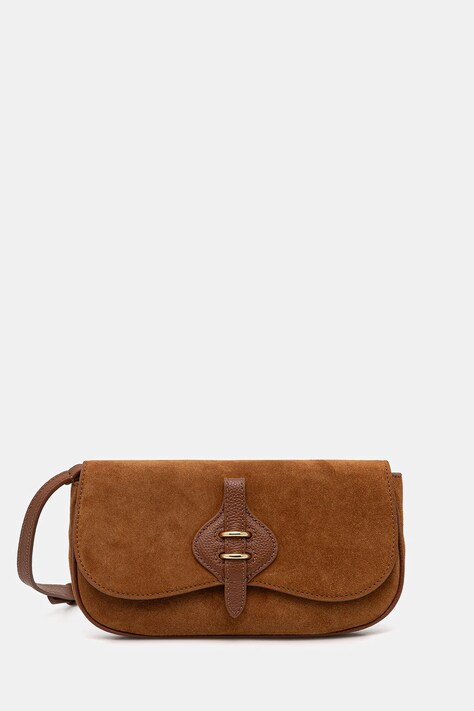 Coccinelle torebka zamszowa kolor brązowy E5 U7H 55 01 01