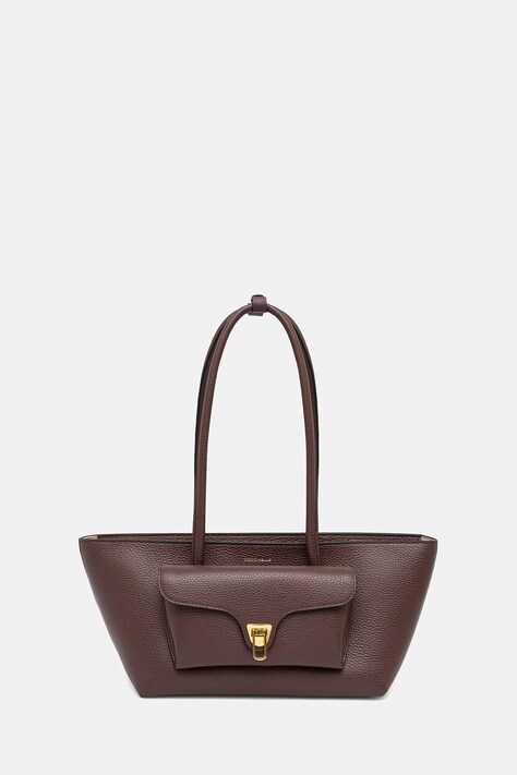 Coccinelle torebka shopper damska skórzana DOUBLE BEAT czerwona E1 T8A 11 03 01