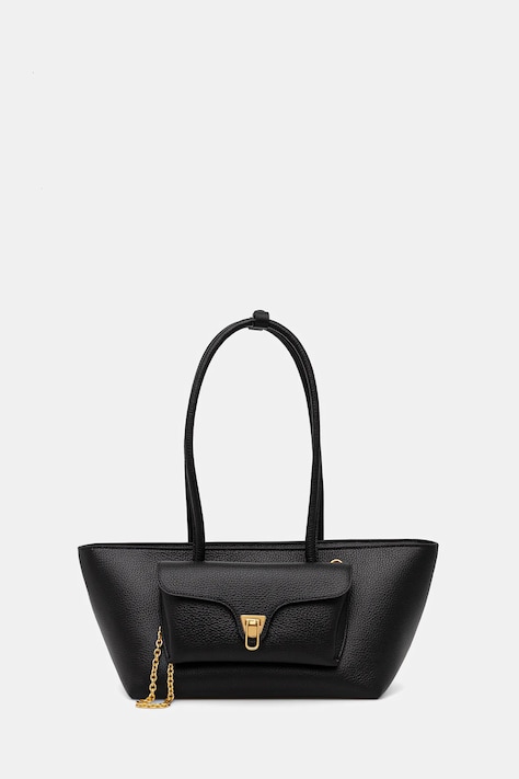 Coccinelle torebka skórzana DOUBLE BEAT kolor czarny E1 T8A 11 03 01