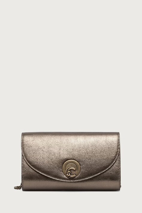 Coccinelle Сумка crossbody для женщин кожаная NIKLA SMOOTH золотая E1 TOB 15 01 01