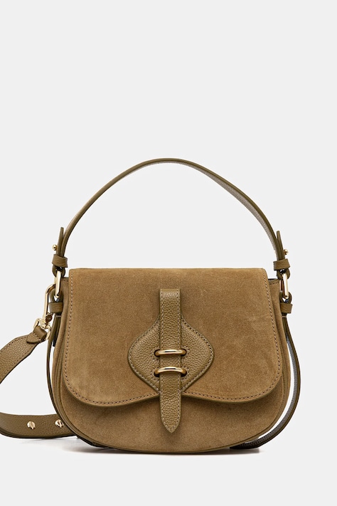 Coccinelle torebka skórzana MAVERY SUEDE kolor zielony E1 U7H 18 02 01