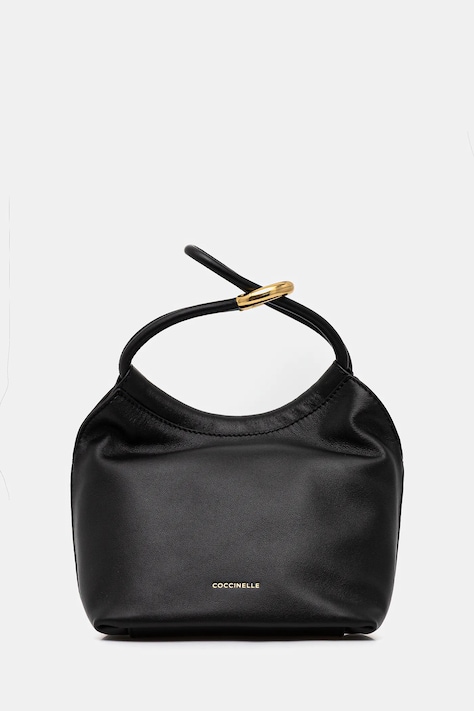 Coccinelle poșetă de piele FINN POUCH culoarea negru, E1 UAA 58 01 01