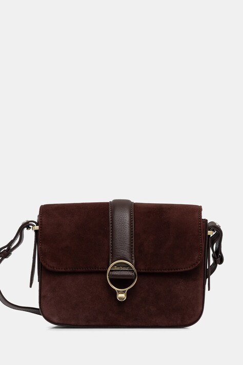 Barbour torebka zamszowa Rosa kolor brązowy LBA0508