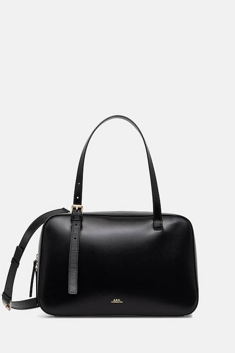 A.P.C. torebka crossbody damska skórzana SAC VIRGINIE BOX czarna PXBMW.F67017