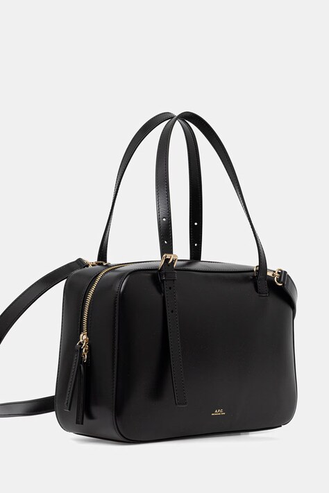 A.P.C. сумка крос-боді жіноча шкіряна SAC VIRGINIE BOX — SS26-TOD12E, чорний — фото 2