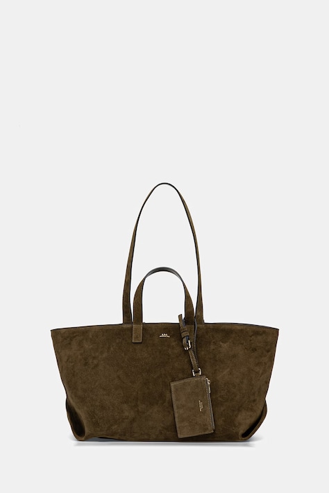 Замшева сумочка A.P.C. LE DRUMMER колір коричневий PXCAL.F67057