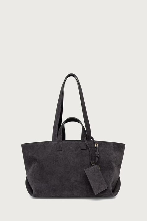 A.P.C. Kabelka typu shopper dámska semišová LE DRUMMER sivá PXCAL.F67057