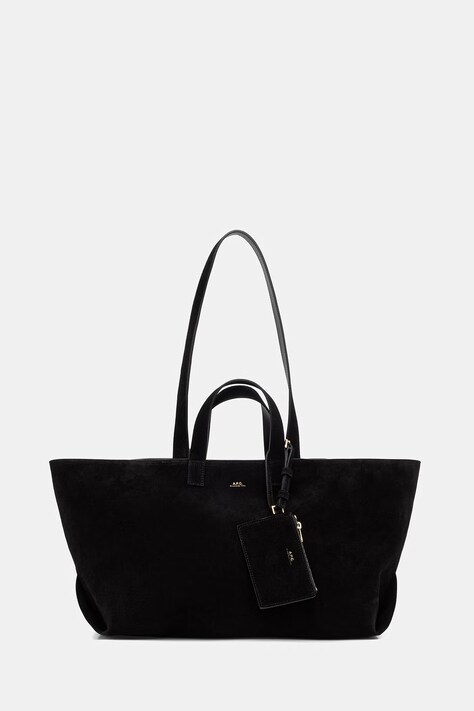 A.P.C. torebka shopper damska zamszowa LE DRUMMER czarna PXCAL.F67057