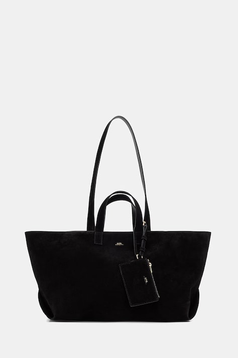A.P.C. torebka shopper damska zamszowa LE DRUMMER czarna PXCAL.F67057