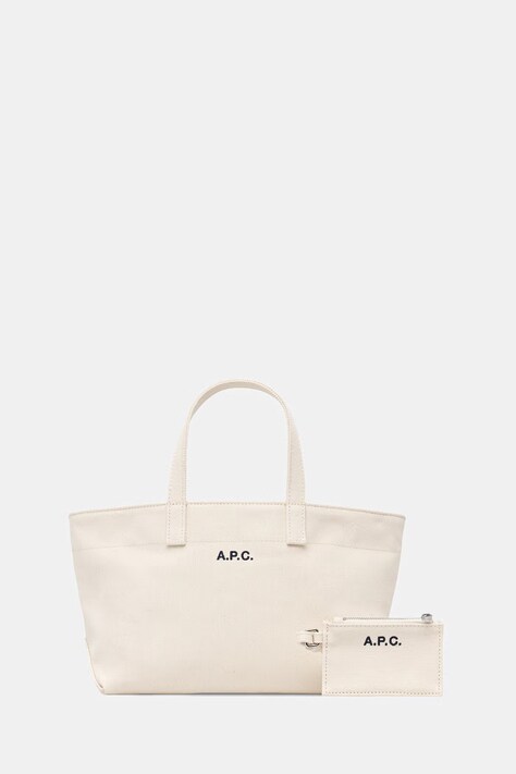 A.P.C. torebka tote damska bawełniana LE DRUMMER TOILE SMALL beżowa COHMP.F67045