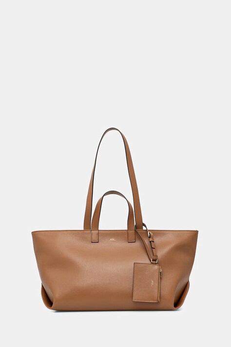 A.P.C. torebka shopper damska skórzana LE DRUMMER brązowa PXCCY.F67057