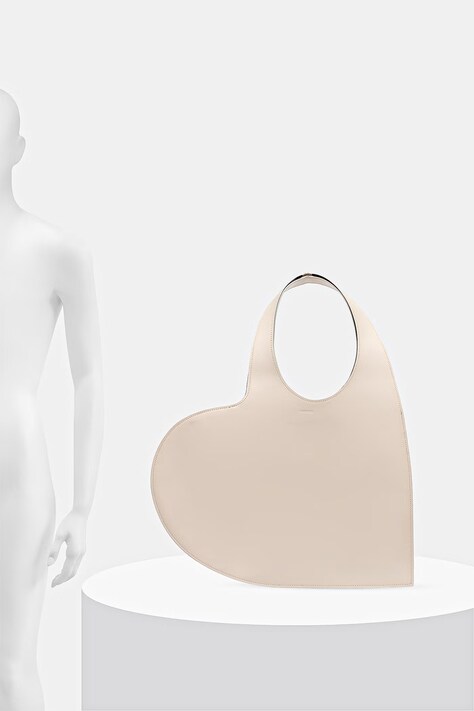 Coperni torebka skórzana Heart kolor beżowy COPBA14F6045