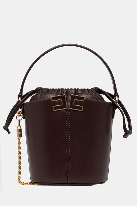 Elisabetta Franchi torebka kuferek damska brązowa BS92A61E2