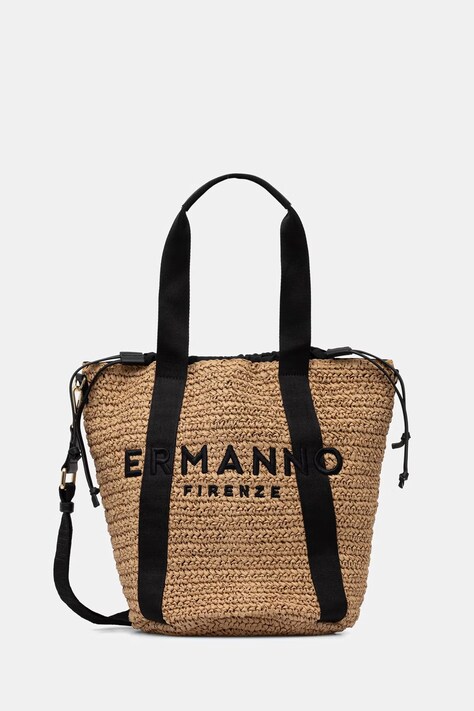 ERMANNO Firenze torebka crossbody damska skórzana beżowa 12402096