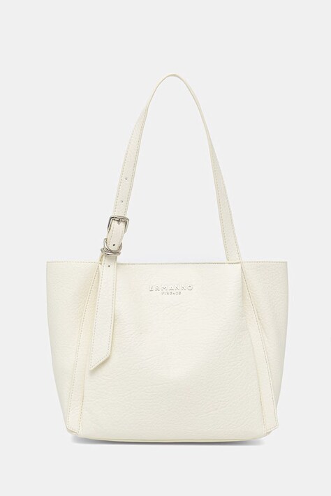 ERMANNO Firenze torebka shopper damska z imitacji skóry beżowa 12402112