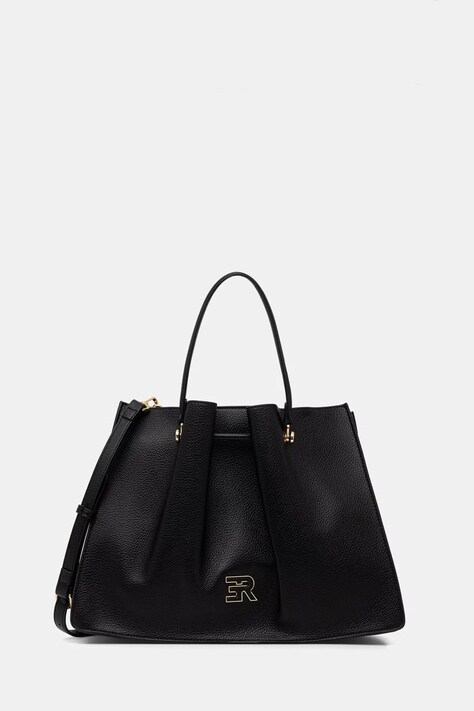 ERMANNO Firenze torebka shopper damska z imitacji skóry czarna 12402132