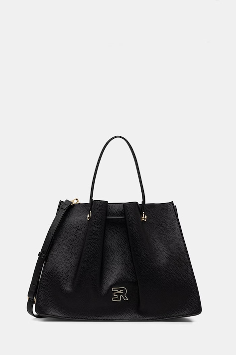 ERMANNO Firenze torebka shopper damska z imitacji skóry czarna 12402132