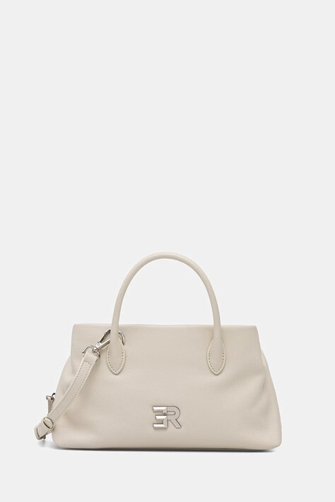 ERMANNO Firenze Torebka crossbody damska z imitacji skóry beżowa 12402190