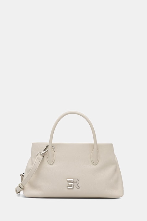 ERMANNO Firenze Torebka crossbody damska z imitacji skóry beżowa 12402190