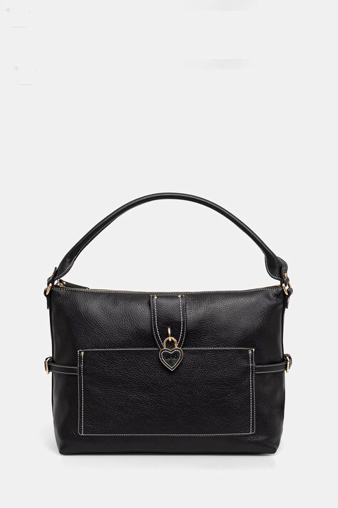 Liu Jo torebka shopper damska z imitacji skóry czarna AA6060 E1109