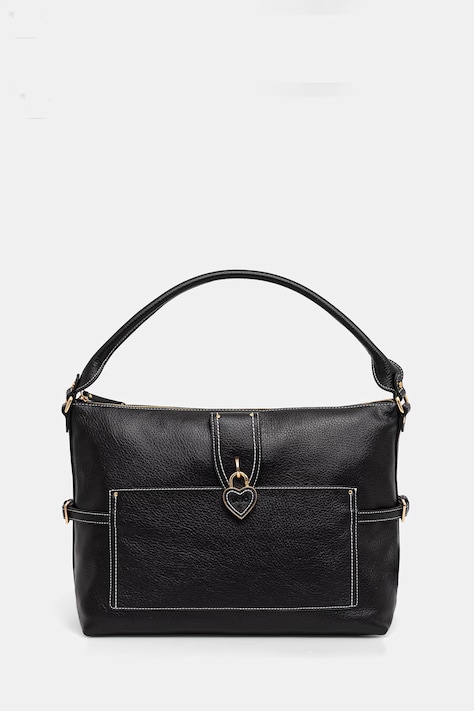 Liu Jo torebka shopper damska z imitacji skóry czarna AA6060 E1109