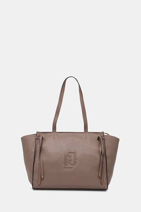 Liu Jo torebka shopper damska z imitacji skóry brązowa AA6080 E1109
