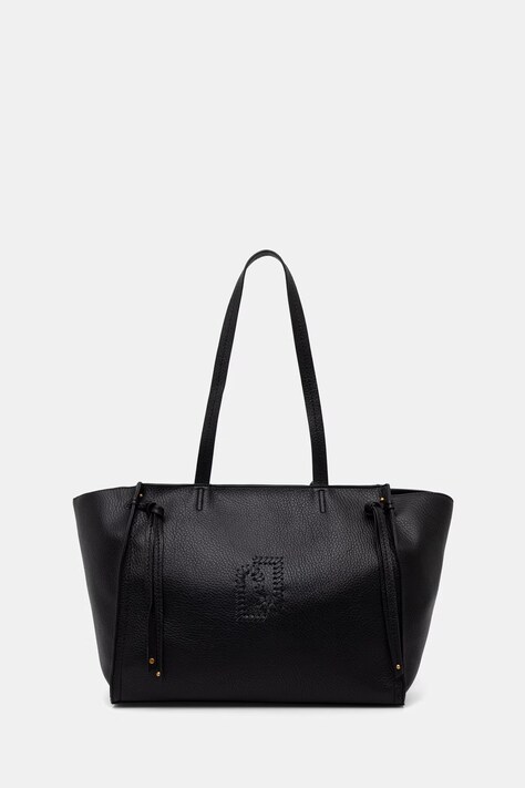 Liu Jo torebka shopper damska z imitacji skóry czarna AA6080 E1109