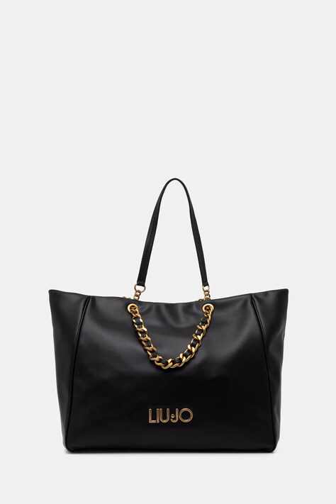 Liu Jo torebka shopper damska z imitacji skóry czarna AA6116 E0958