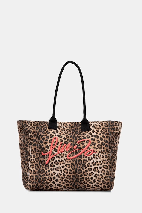 Liu Jo torebka shopper damska bawełniana brązowa AA6200 T549A