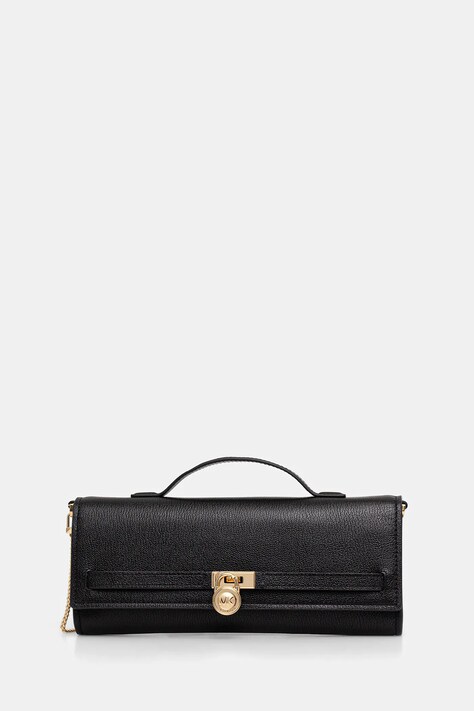 MICHAEL Michael Kors kopertówka skórzana kolor czarny 30F5GHMC8L