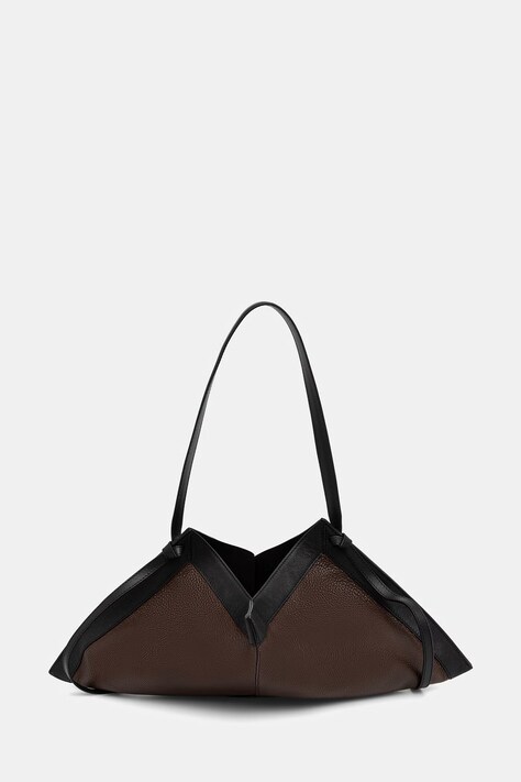 Yuzefi torebka damska skórzana WONTON brązowa YUZSS26-HB-WO-L038