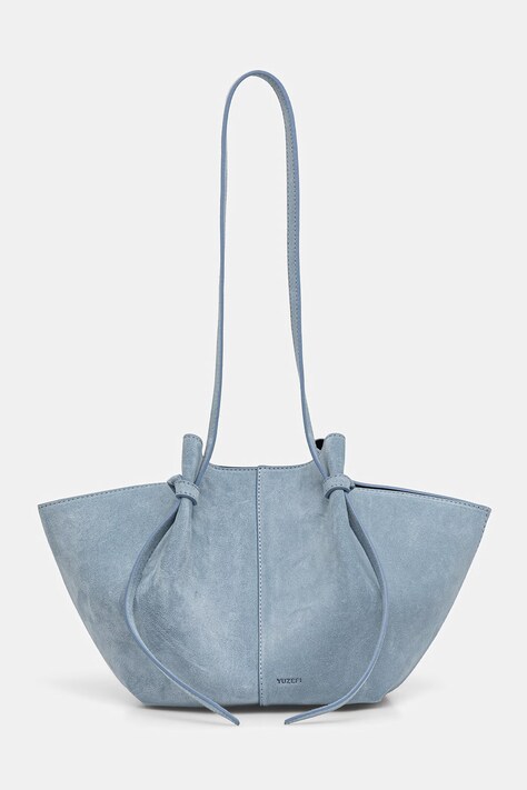 Yuzefi torebka shopper damska zamszowa MOCHI niebieska YUZSS26-HB-MO-S027