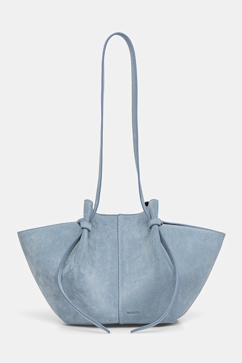 Yuzefi torebka shopper damska zamszowa MOCHI niebieska YUZSS26-HB-MO-S027