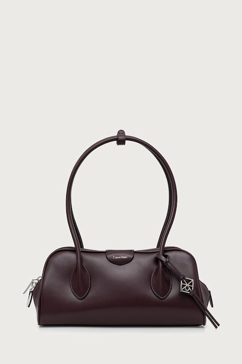 Calvin Klein Kabelka typu baguette dámska z imitácie kože burgundská LV04F3369G