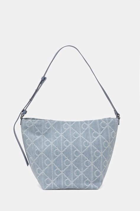 Calvin Klein torba košarica ženska pamučna plava LV04F3432G