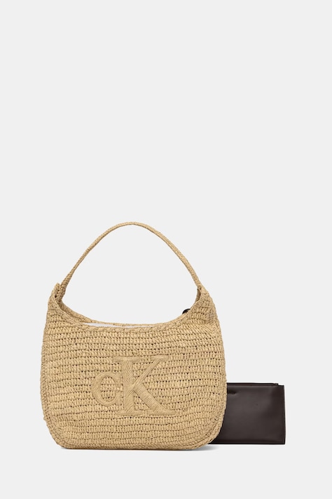 Calvin Klein nákupní taška dámská pletená béžová LV04F3448G