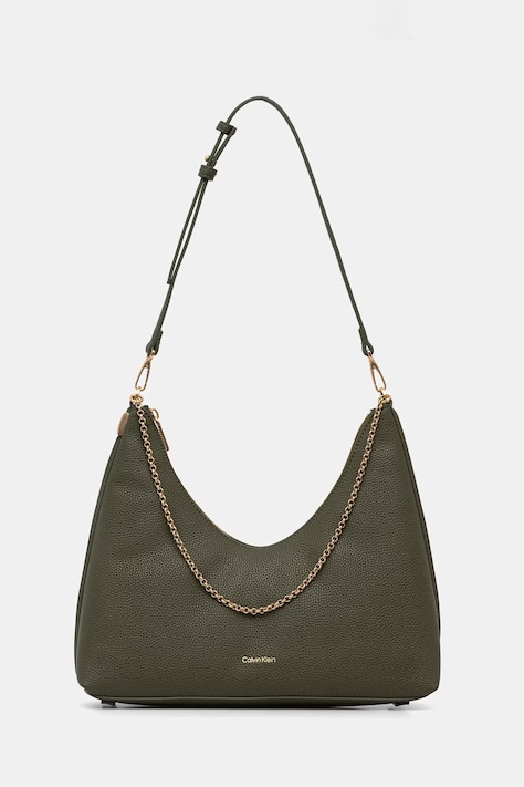 Calvin Klein klasična torbica ženska iz umetnega usnja zelena LV04F3495G