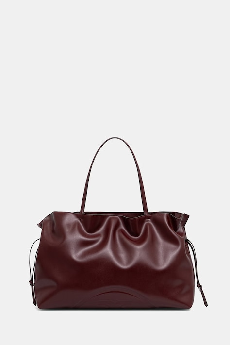 Tory Burch torebka tote damska z imitacji skóry Ella bordowa 178767