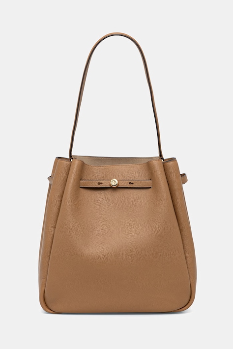 Tory Burch torebka skórzana Romy kolor beżowy 179986