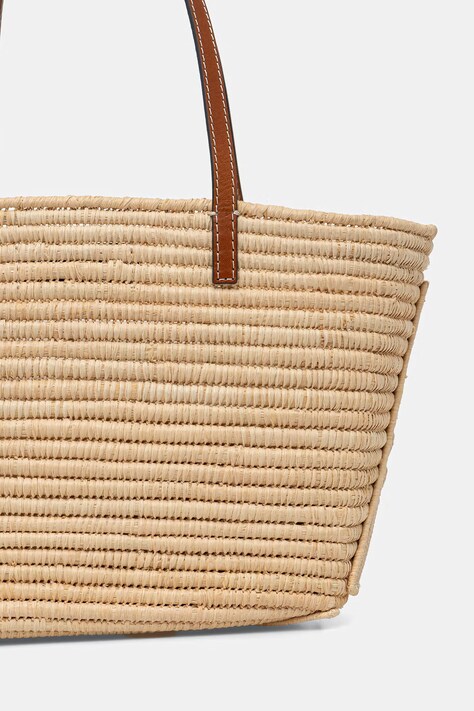 Tory Burch сумка-тоут жіноча плетена Ella — SS26-TOD1BU, бежевий — фото 3
