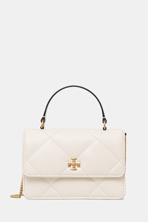 Tory Burch torebka crossbody damska skórzana Kira beżowa 158326