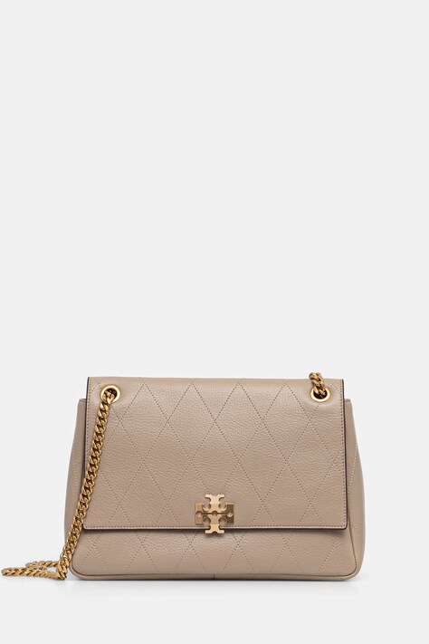 Tory Burch torebka crossbody damska skórzana Charlie beżowa 185828